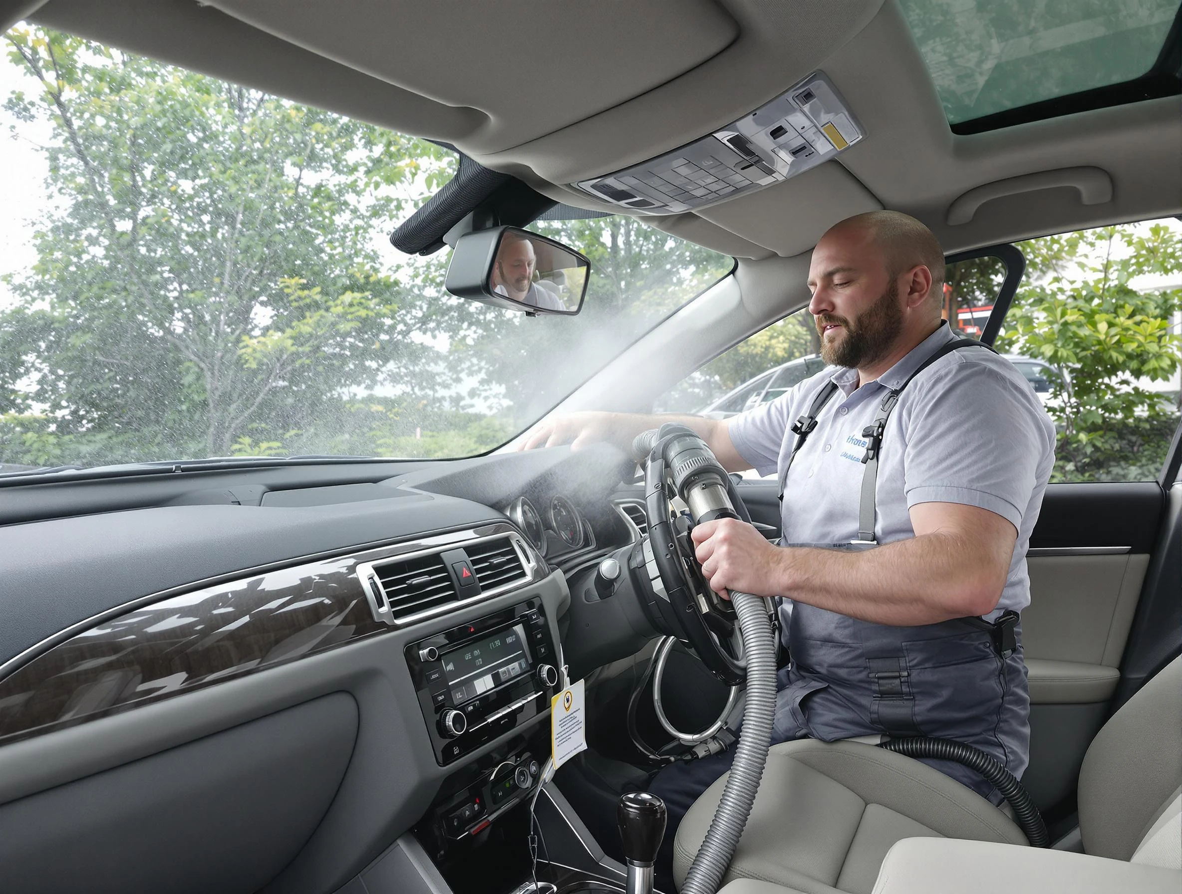 Woodmoor Air Duct Cleaning specialist performing professional car duct cleaning in Woodmoor