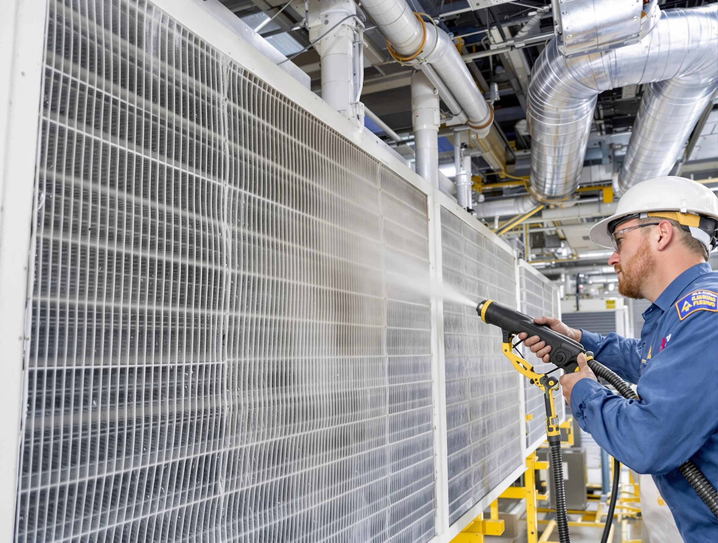 Professional commercial coil cleaning by Woodmoor Air Duct Cleaning in Woodmoor